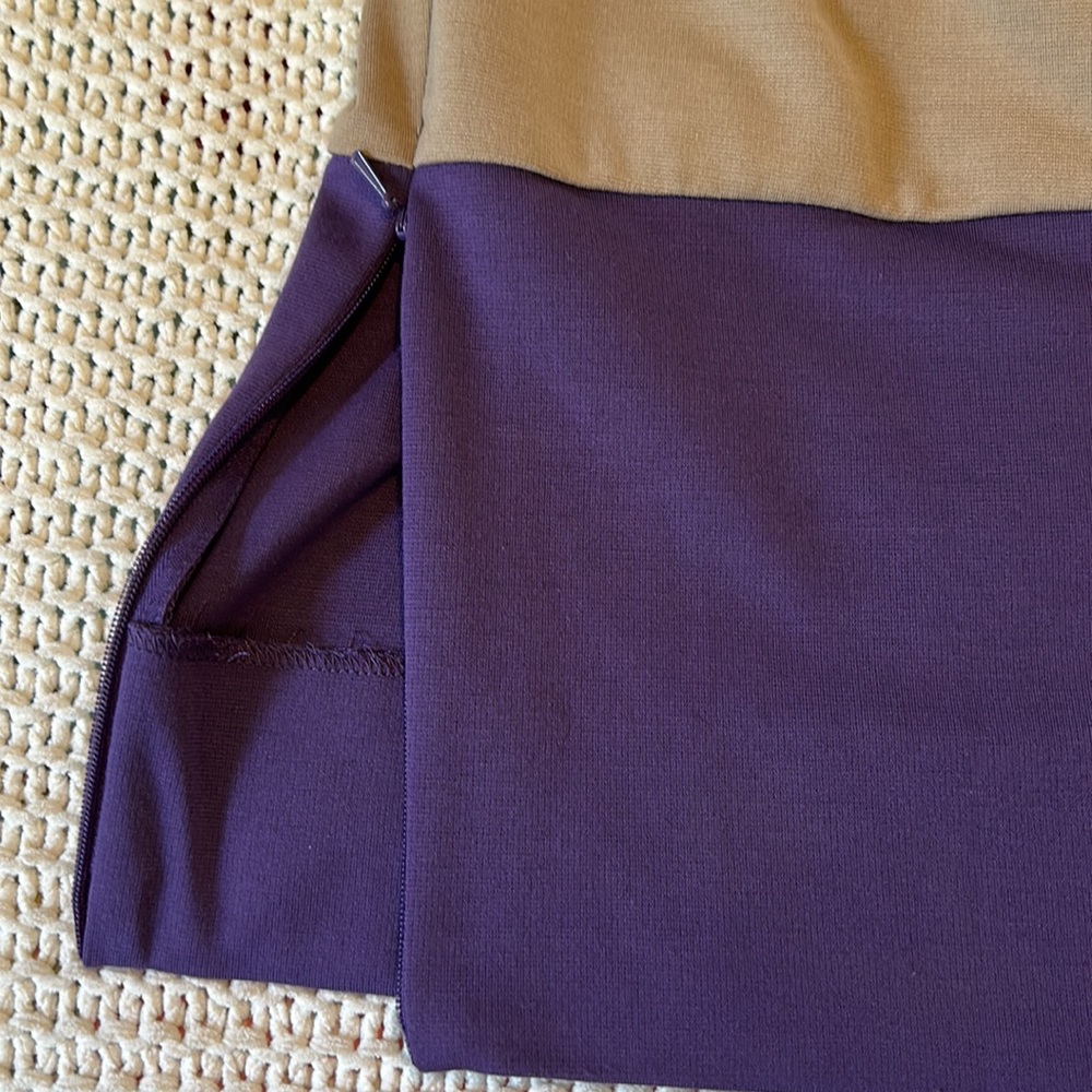 Jones New York Bright Persimmon Color Block Sheath Style Dress Women's S… - Picture 5 of 10